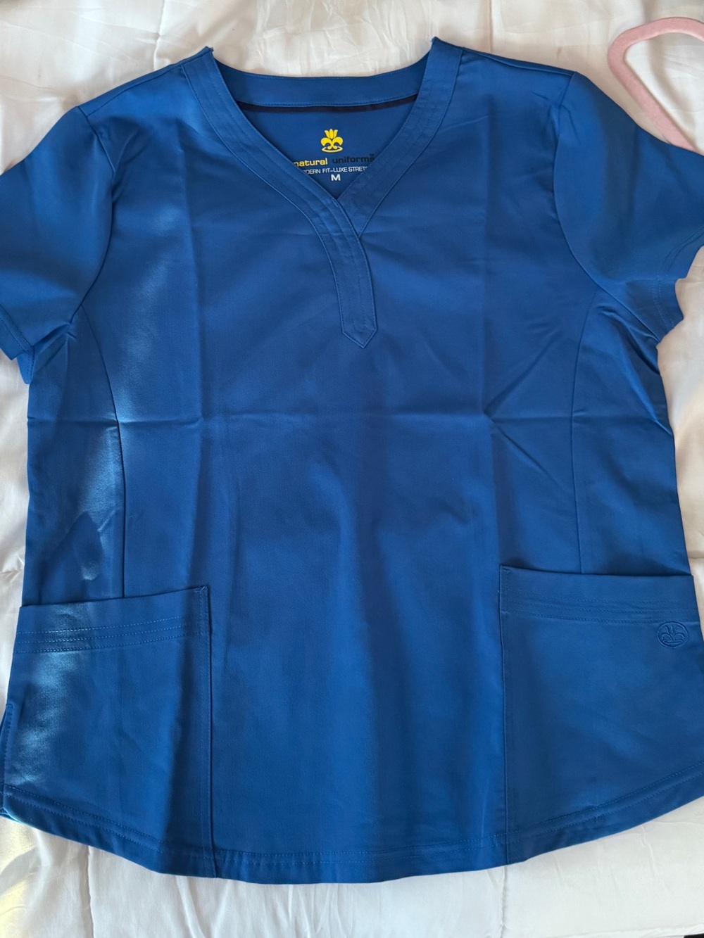 Women's Royal Blue V-Neck Short Sleeve Top